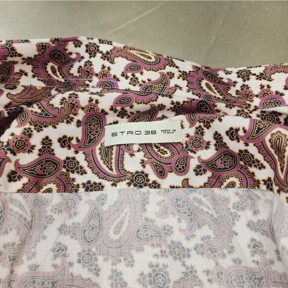 NWT Etro Long Sleeve Button Up Shirt - Mens - Picture 10 of 13